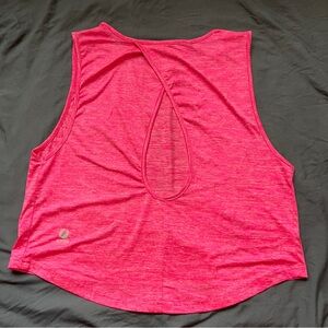 Ictive Women’s Workout Muscle Tank Women’s Size Large Hot Pink Cropped Open Back